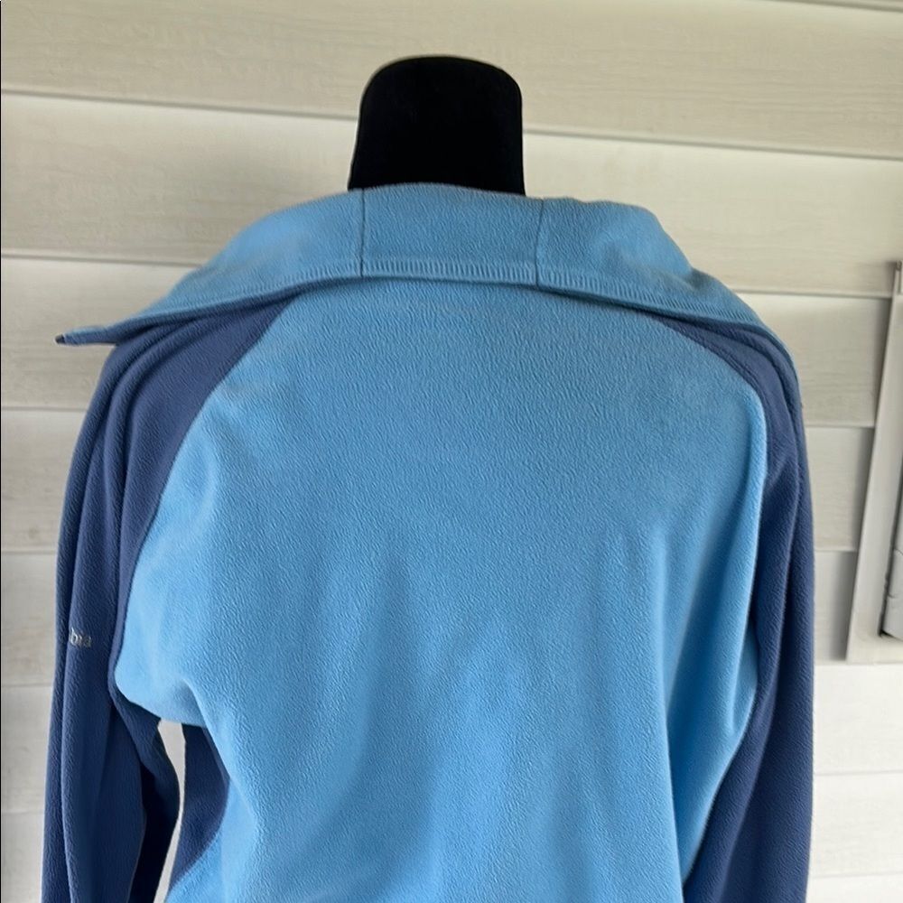 Women’s  Blue Quarter-Zip Sweater - Picture 5 of 6